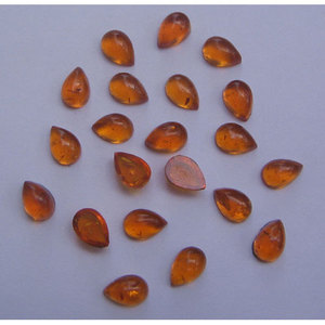 Cabochon synthétique en ambre de haute qualité 10 mm, pierre de lune, labradorite, malachite, lapis, pierre précieuse orange polie en forme de feuille - Product Image 1
