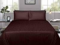 Tissu Sateen Premium TC 250, 54% Polyester, Rayures de 2,50 cm pour Hôtels, Hôpitaux, Parures de Draps, Rideaux d'Hôpital Anti-Boulochage ODM