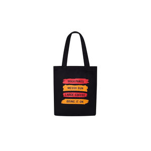 Sac fourre-tout en toile imprimé personnalisé réutilisable de conception populaire en pur coton 100% pour faire du shopping - Product Image 3