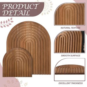 Juego de 2 Tablas de Cortar de Madera con Diseño de Arcoíris, Bandeja de Servir Estilo Boho y Tabla de Pan Decorativa, Decoración Estética para la Encimera de la Cocina - Product Image 3