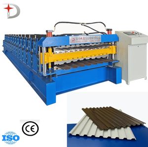 Machine à fabriquer des tôles de toiture trapézoïdales à double couche, machine à fabriquer des panneaux muraux ondulés IBR, machine à fabriquer des tuiles en <span class=keywords><strong>bambou</strong></span> effet 3D - Product Image 1