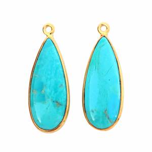 Direct Sale High Quality 10x30mm Natural Kingman Arizona Turquoise Gemstone Pendant <b>Necklace</b> 10x30mm <b>Long</b> Fine Pendants Charms - Product Image 3