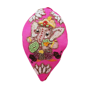 Bandeaux pour cheveux brodés et perlés faits à la main, écologiques, pour femmes et enfants, de haute qualité, couleur unie, mode américaine - Product Image 5