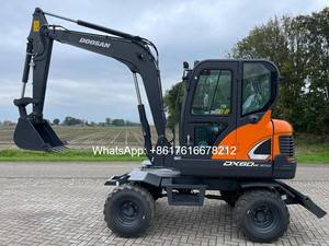 Excavadora de Ruedas DOOSAN Dx60 de 6 Toneladas de Alta Calidad, Precio Económico, Usada, con Motor Yanmar, Alta Potencia de Excavación - Product Image 6