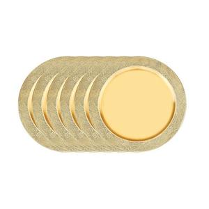 Assiette de présentation en acier inoxydable couleur argent de qualité supérieure, forme ronde, sous-assiette pour usage en restauration - Product Image 2