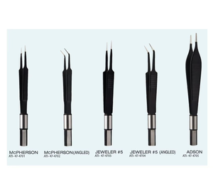Pince de bijoutier Instrument chirurgical bipolaire antiadhésif noir Diverses largeurs d'embout Source d'alimentation électrique Diverses connexions Pinn - Product Image 4