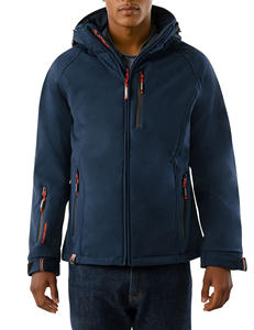 Meilleure vente Veste à glissière respirante en polyester pour hommes Nouvelle veste à capuche légère Softshell avec logo personnalisé - Product Image 6