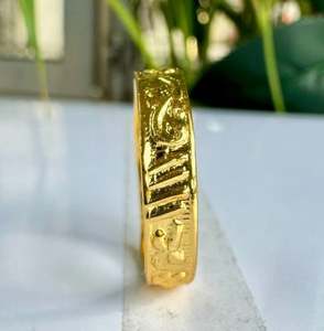 Anillo de Compromiso y Matrimonio de Plata de Ley Chapado en Oro de 18K con Diseño Floral Vintage de Alta Calidad para Mujer, Estilo Bohemio - Product Image 3