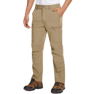 Haute qualité matériel couleur unie tricoté hommes pantalons Cargo pantalon pour décontracté taille élastique multi-poches hommes pantalons Cargo - Product Image 1