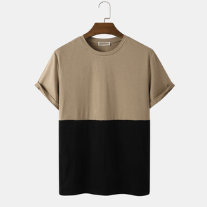 Vêtements OEM fabricants de gros T-shirts à impression bouffante 3D 100% coton Chemise bicolore unie Chemise moussante T-shirt personnalisé - Product Image 1