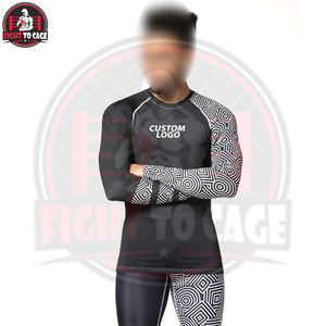 Rashguard de MMA con Protección Solar, Cómodo, Súper Elástico, con Logotipo Personalizado, Ropa Deportiva de Secado Rápido, Manga Larga, Poliéster/Spandex/Nailon - Product Image 5