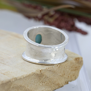 Bague de fiançailles en argent sterling 925 avec pierre précieuse naturelle Larimar de l'océan bleu, style bohème, pour femmes, bijoux fins, exportateur en gros - Product Image 6