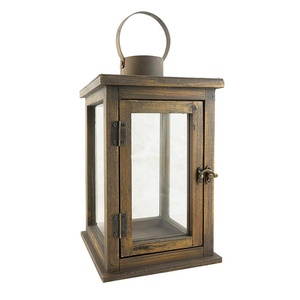 Lanterne à bougie en bois, meilleure vente, Rectangle en bois vieilli, lanterne faite à la main pour l'extérieur et l'intérieur pour l'exportation - Product Image 2