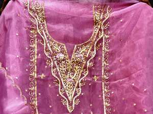 Diseñador moderno sin coser bordado a mano indio moda-adelante mujeres trajes elegante estilo tradicional para fiestas Organza - Product Image 3