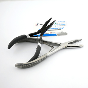 Hot Selling Hair Extension Tool Microbead Extensions Plier Two Hole Plier with <b>Crimping</b> Teeth and Remover Plier Glittered Grip - Product Image 1