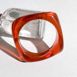 Fashion Multicolour Acrylic Faceted Bangles <b>Bracelets</b> for Women Unique Handmade Resin Wrist Jewelry Wholesale - Product Image 3