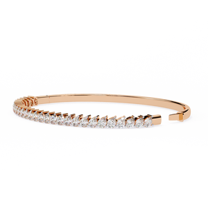 Magnifique bracelet et jonc en or 18 carats avec diamants de laboratoire - Product Image 3