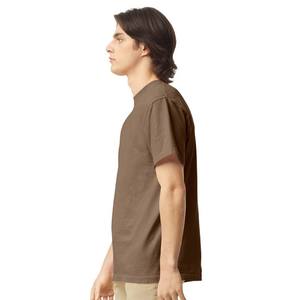 Camiseta de manga corta informal de primavera y verano para hombre, camiseta de color sólido con cuello redondo - Product Image 3