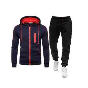 2025 coton Polyester vêtements de sport survêtement en gros survêtement personnalisé pour hommes surdimensionné à capuche et pantalons survêtements - Product Image 3