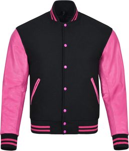 Vestes d'université de lycée avec logo brodé mélange de laine et manches d'aspect cuir fournisseur OEM pour le vrac - Product Image 1