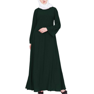 Meilleure vente sur mesure teinte en vert surdimensionnée personnalisée en gros Abaya musulmane pour dames décontracté été abaya vierge grande taille - Product Image 1