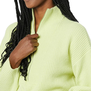 Jersey de manga larga de ajuste clásico para mujer, cárdigan de invierno transpirable de algodón 100% de alta calidad, estilo informal ligero - Product Image 5