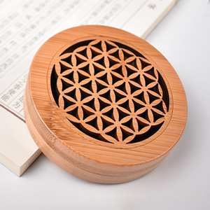 Caja de quemador de incienso, caja de incienso de madera cortada con láser de bambú, conjunto de regalo de Tradnary - Product Image 4