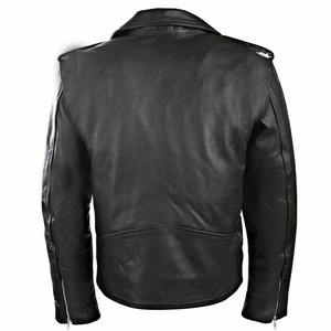 Hombres PU Chaqueta de cuero de la motocicleta de la moda Slim Fit Abrigo de cuero - Product Image 5