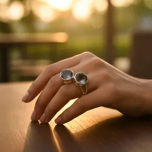 Anillo Boho Hecho a Mano con Topacio para Mujer - Plata 925, Joyería Fina, Regalo - Product Image 2