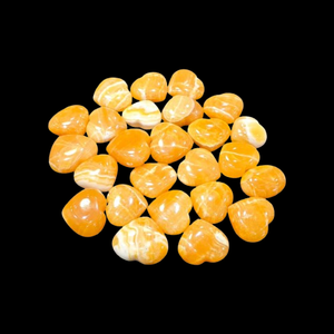 Vente chaude Naturel Jaune Calcite Coeur À La Main Pierre De Palmier Sculpté Spirituel Guérison Feng Shui Maison Pierre Semi-Précieuse Artisanat - Product Image 3