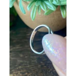 Cushion Cut <b>Blue</b> <b>Opal</b> Statement <b>Ring</b> in Sterling Silver Navajo Made Size 6.25 - Product Image 5