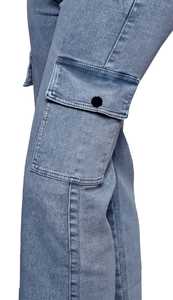 Light Blue Modern Design 6 Pocket Cargo Jeans para mujeres/niñas Hutt Awesome Look - Product Image 2