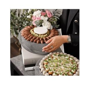 Alambre de Metal plateado de alta calidad, diseño Vintage, cuenco de Metal para servir Chocolate, mesa de boda, soporte decorativo para postres, cuenco de Chocolate - Product Image 1