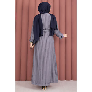 Vestido de Noche Largo y Elegante Zaranur, con Cinturón Desmontable, Color Gris, Silueta en A, Estilo de Fiesta, con Lentejuelas, Largo hasta el Suelo, Talla XS - Product Image 5