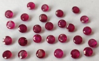 Ruby Glass Filled 4mm Round Faceted - Loose Top Quality Glass Filled Ruby Round