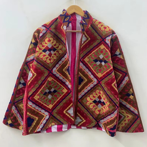 Marron Velvet Suzani <b>Jacket</b> Ethnic Velvet Winter <b>Jacket</b> Suzani <b>Jacket</b> <b>Hippie</b> Coat Gift For Her Velvet <b>Jacket</b> Bridesmaid Gift - Product Image 1