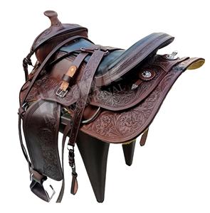 Top Selling Custom Design English Horse Racing <b>Saddle</b> High Quality Brown Western <b>Saddle</b> Soft Leather Seat Handmade Tooled - Product Image 2