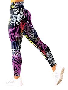 Leggings de sport pour femmes à taille haute en sublimation en gros, logo personnalisé, leggings de course, de gym, de fitness, de yoga - Product Image 3
