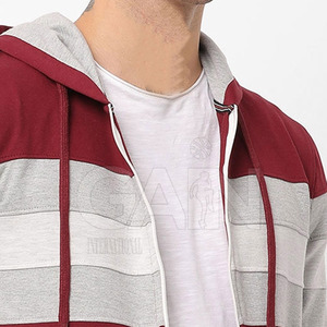 Sweats à capuche personnalisés Streetwear Oem Low Cotton Blended hoodies avec logo personnalisé sur fermeture éclair Sweats à capuche fabriqués au Pakistan - Product Image 3