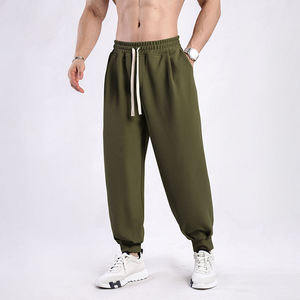 Pantalons pour hommes lavés, de haute qualité, élastiques, pantalons de fitness, pantalons de sport amples, pantalons de survêtement à revers, pantalons de course, de gym, d'exercice, de jogging - Product Image 3