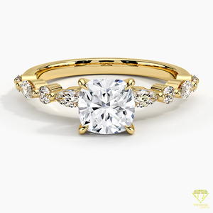 Bague de fiançailles élégante torsadée en or blanc avec pierre précieuse scintillante pour un style nuptial intemporel. - Product Image 3