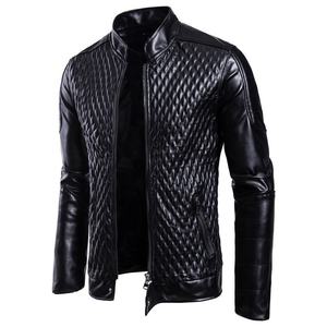 Veste de moto décontractée en cuir véritable pour homme, style urbain, printemps automne, couleur unie, coupe ajustée, vêtements d'extérieur, tailles S-3XL - Product Image 1