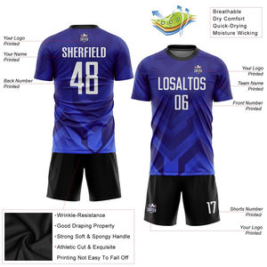 Camisetas de fútbol hechas a medida de poliéster de alta calidad de Color morado oscuro, conjunto de equipo de fútbol, uniforme, camiseta de fútbol personalizada - Product Image 3