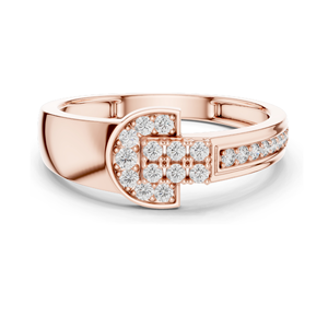 Bague élégante avec boucle en diamant de laboratoire 0,254 CT Or 18 carats, 14 carats, 10 carats et argent 925 Or rose, or jaune, or blanc Diamants de laboratoire - Product Image 2