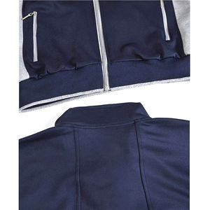 Bonne qualité hommes hiver tissé survêtement athlétique pleine fermeture éclair décontracté sport Jogging Gym survêtement Style personnalisé mode respirant - Product Image 4