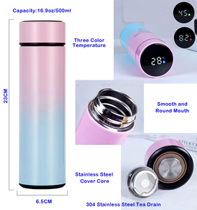 Design a doppia parete pallone sottovuoto in acciaio inox Sport all'aperto Led intelligente bottiglia di acqua intelligente con promemoria per bere acqua - Product Image 6