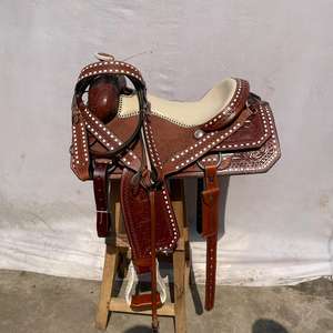 Conjunto de Silla de Montar Western de Cuero Premium con Diseño Artístico y Detalles en Madera |   Juego de Herrajes de Acero Inoxidable Hechos a Mano para Montar a Caballo - Product Image 4
