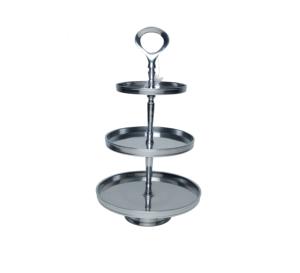 Support à gâteau rond décoratif à 3 niveaux en aluminium pour mariage avec support à gâteau poli le plus vendu à vendre - Product Image 1