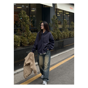 Women's jeans Relaxed Fit Denim <b>Trousers</b> K-Fashion 3COLOR Retro Washed Wide Leg Lightweight Cotton Casual Chic Urban Style - Product Image 3