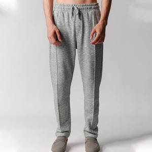 Pantalones de chándal de algodón con cordón personalizado, estilo jogger, de felpa francesa, con efecto apilado y acampanado, para hombre, de pierna recta y ancha, holgados - Product Image 1